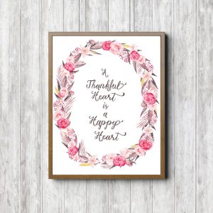 Thankful Happy Heart Printable