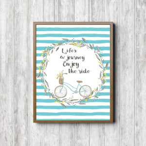 Life's A Journey Aqua Printable