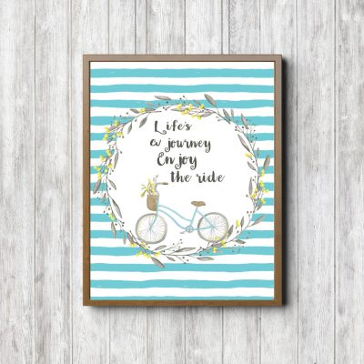 Life's A Journey Aqua Printable