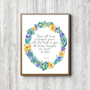 Isaiah 26:3 Wreath Printable