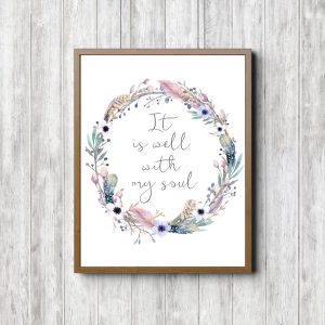It's Well Feathers Wreath
