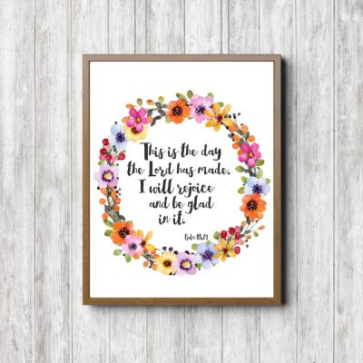 Psalm 118:24 Wreath Scripture Printable