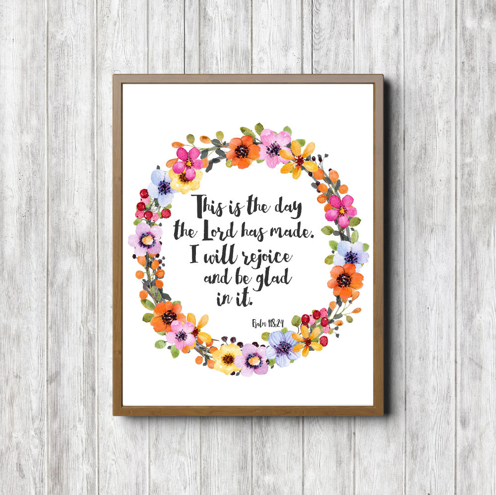Psalm 118:24 Wreath Scripture Printable
