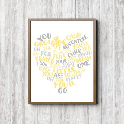 Our Greatest Adventure Yellow Printable