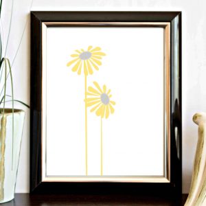 Yellow Flowers Modern Classroom Printable