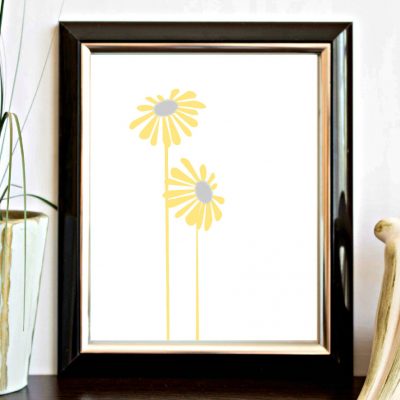 Yellow Flowers Modern Classroom Printable