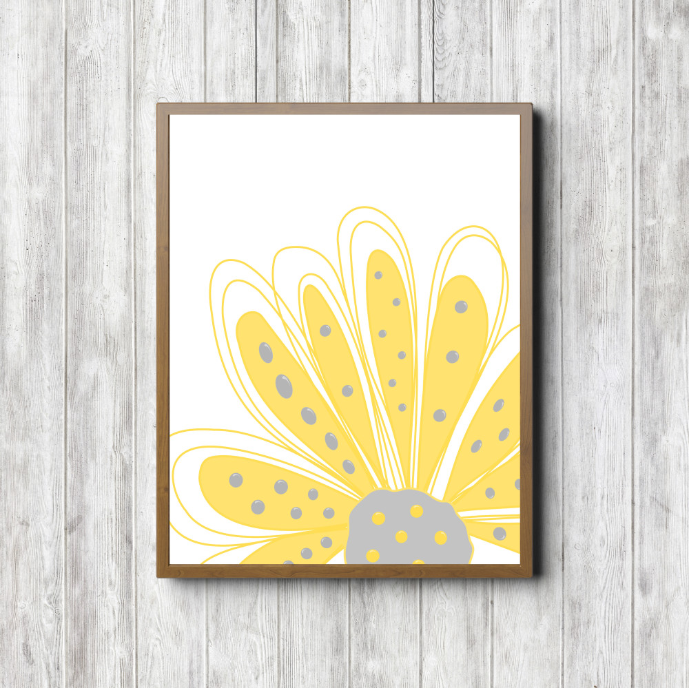 Yellow Hand Drawn Flower Head