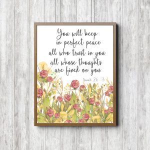 Isaiah 26:3 Rustic Scripture Printable