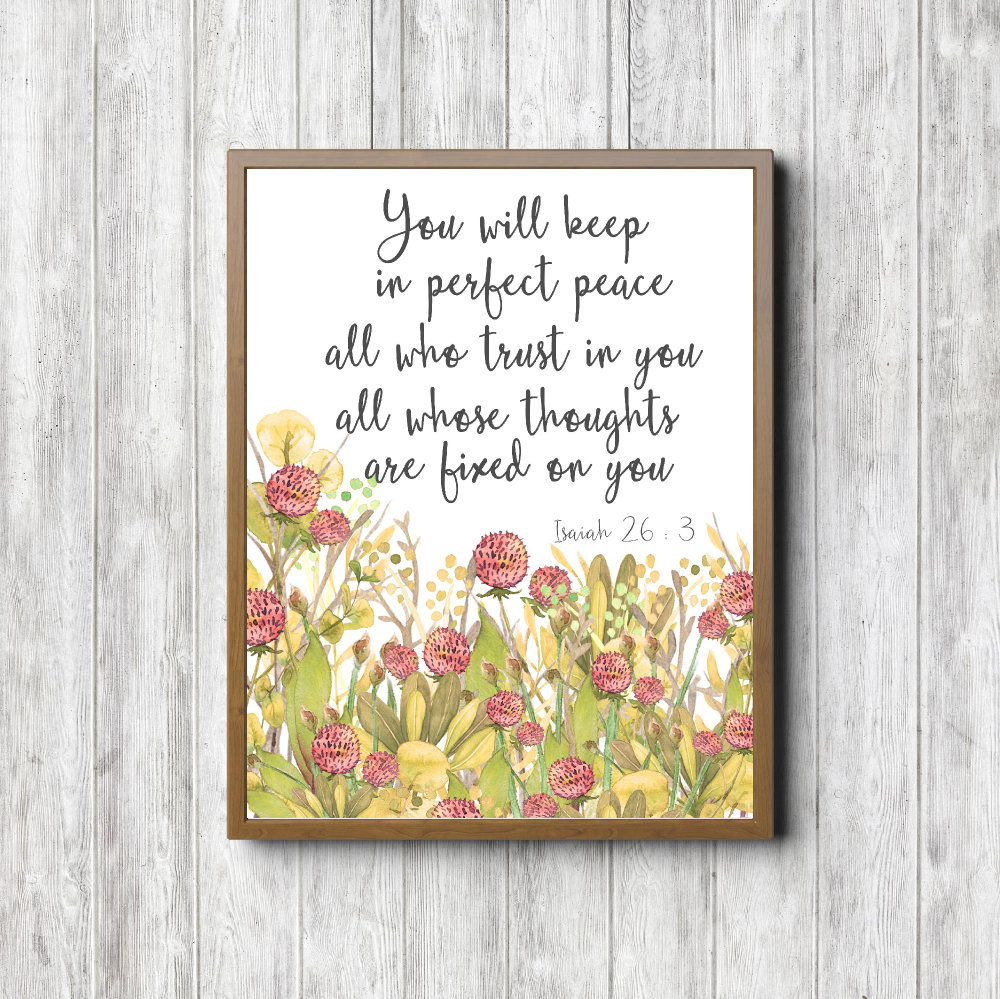 Isaiah 26:3 Rustic Scripture Printable