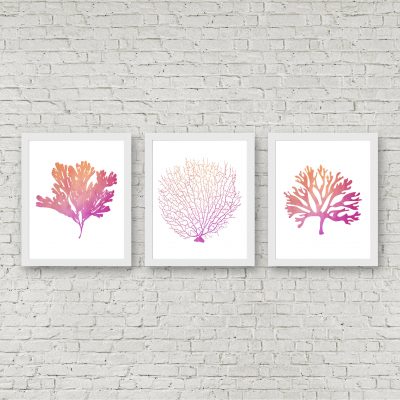 Pink & Orange Beach Theme Printables