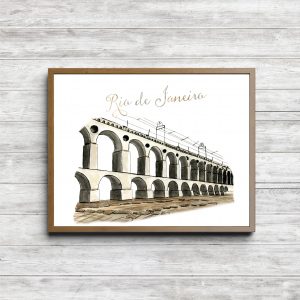 Arcos Da Lapa Watercolor Printable
