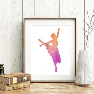 Pink & Orange Ombre Ballerina