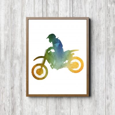 Motorbike Rider Printable Poster