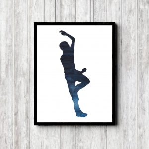 Blue Cricket Bowler Printable