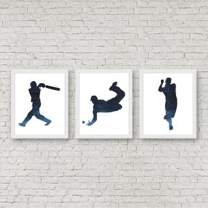 Blue Printable Cricket Players