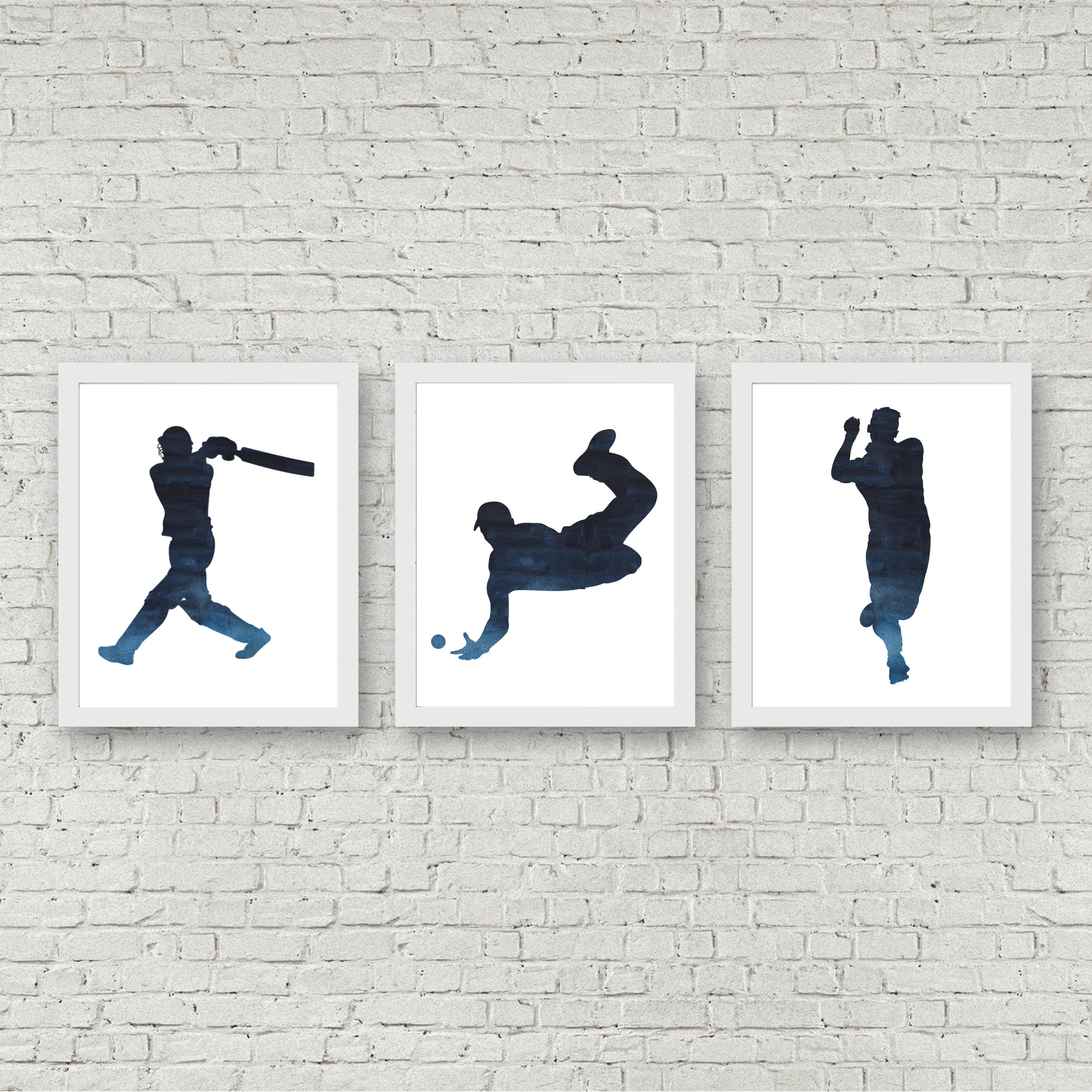 Blue Printable Cricket Players