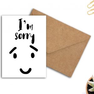 I'm Sorry Face Printable Card
