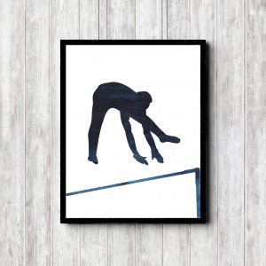High Bar Male Gymnast Printable