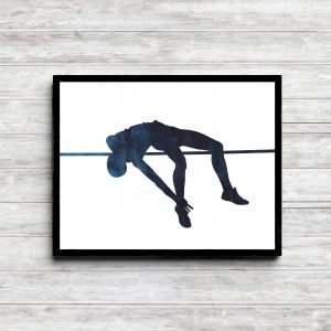 Male High Jump Athlete Printable