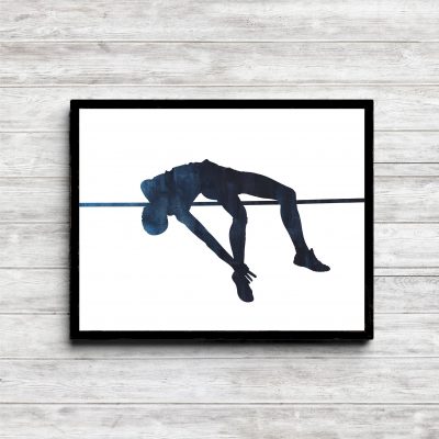 Male High Jump Athlete Printable