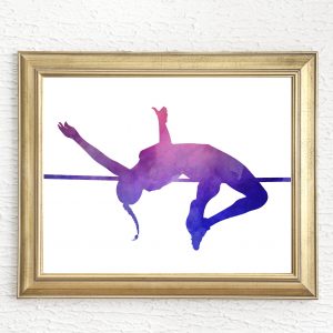 Female High Jump Athlete Printable