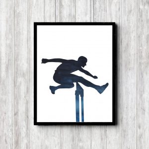 Male Hurdles Runner Printable