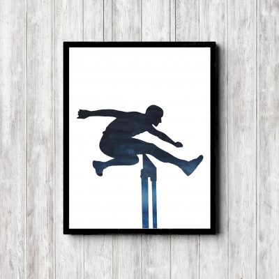Male Hurdles Runner Printable