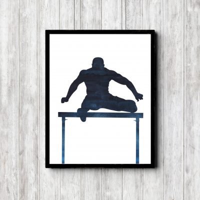 Printable Male Hurdles Athlete