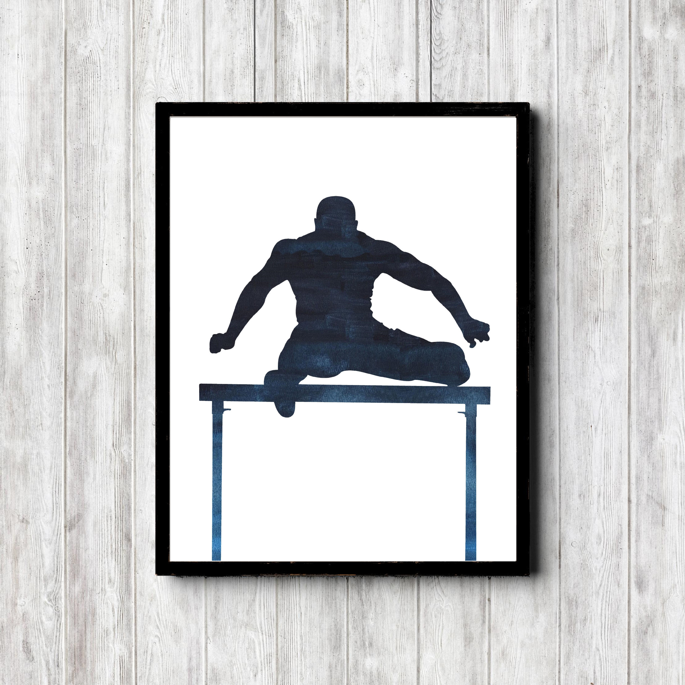 Printable Male Hurdles Athlete