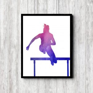 Female Hurdles Runner Printable