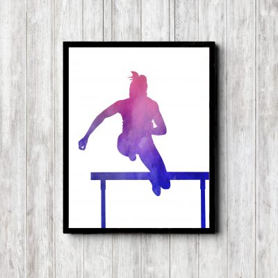 Female Hurdles Runner Printable