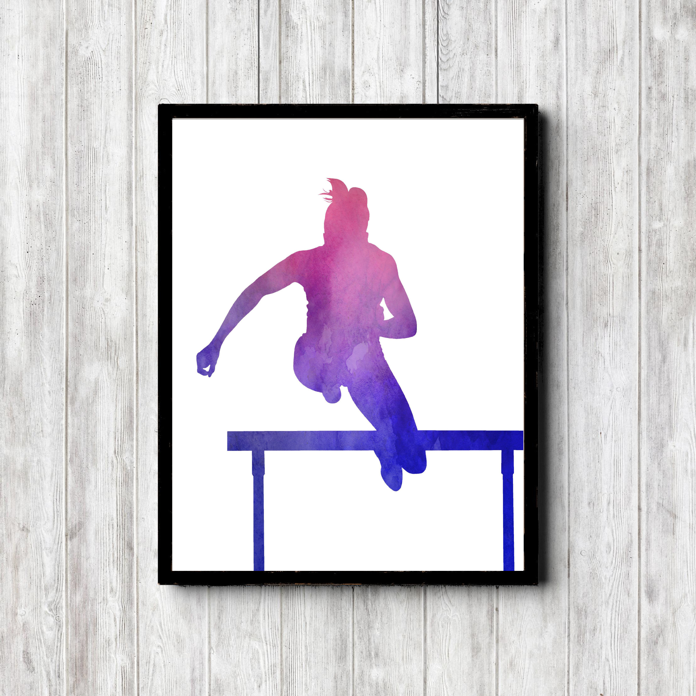 Female Hurdles Runner Printable
