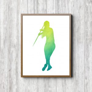 Womens Javelin Athlete Printable