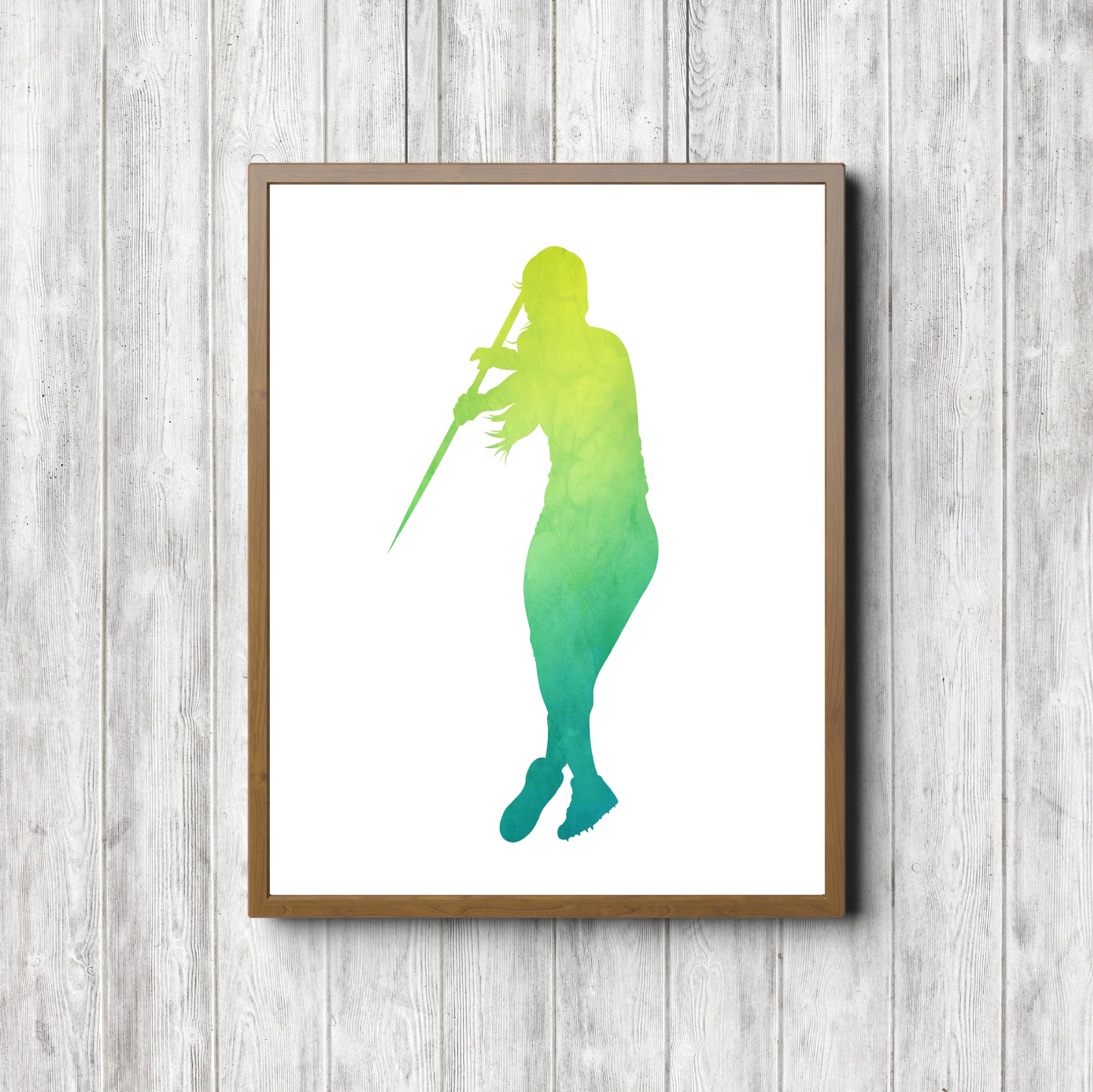 Womens Javelin Athlete Printable