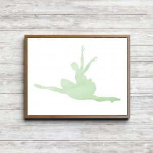 Printable Green Ballet Dancer
