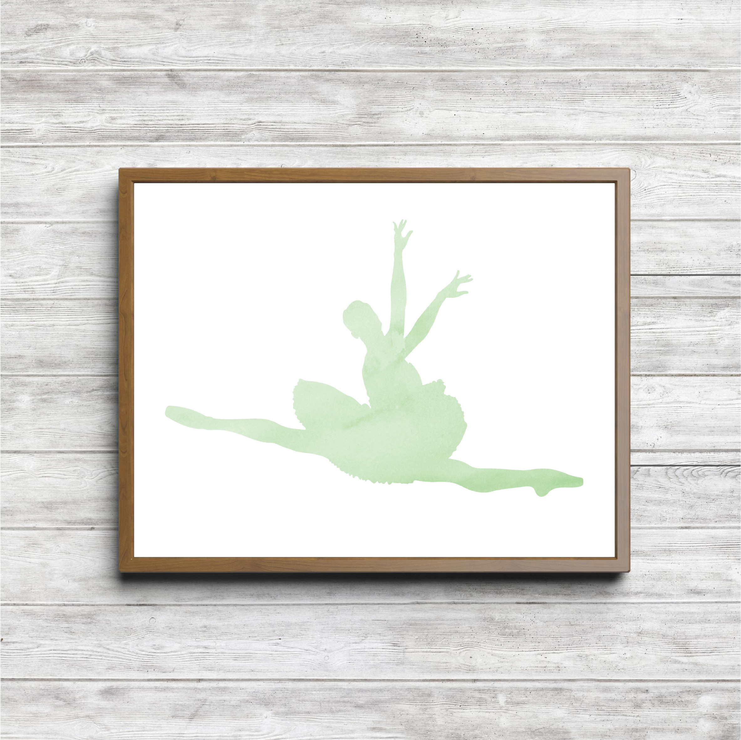 Printable Green Ballet Dancer