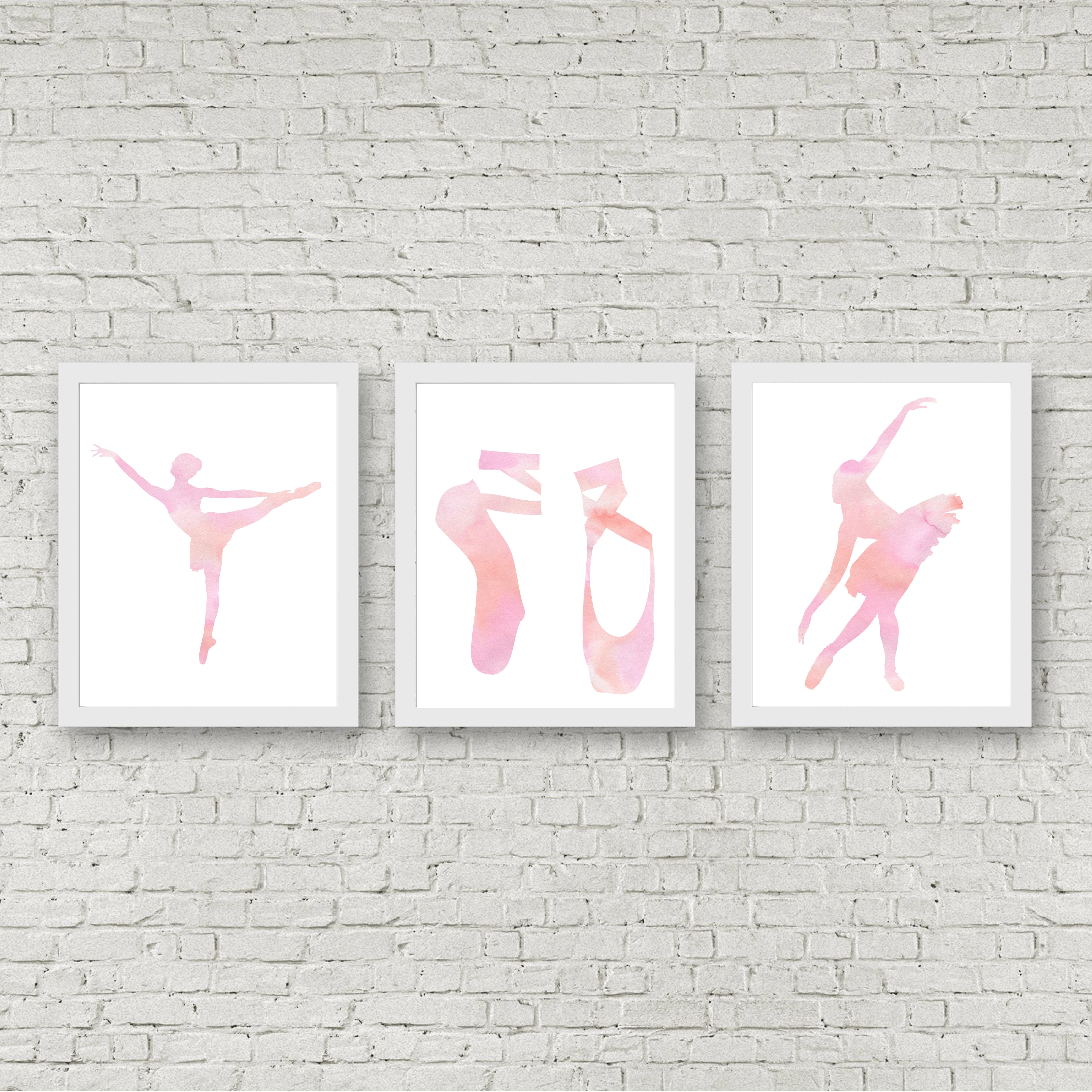 Pink Watercolor Ballerina Printables