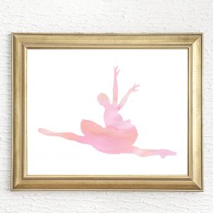 Blush Pink Printable Ballet Dancer
