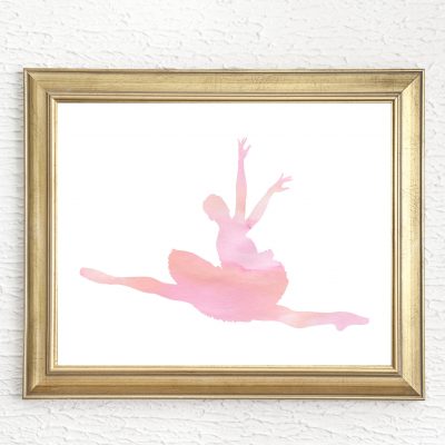 Blush Pink Printable Ballet Dancer