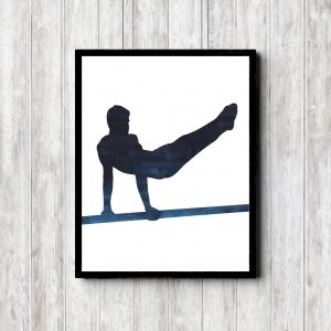 Male Gymnast on Parallel Bars