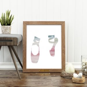 Pink & Gray Ballet Slippers