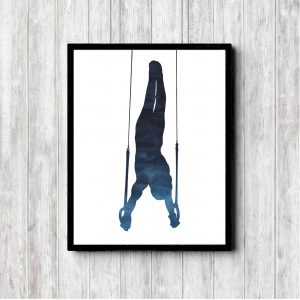 Mens Gymnastics Still Rings Print
