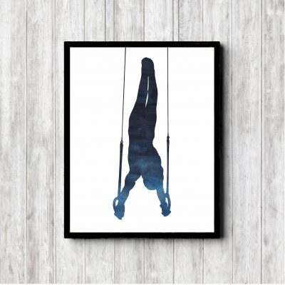 Mens Gymnastics Still Rings Print