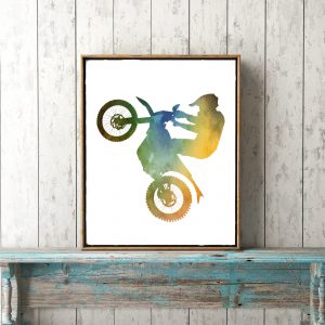 Dirt Bike & Rider Printable