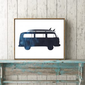 Printable Camper Van With Surfboards