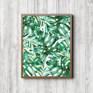 Tropical Monstera Leaves Printable