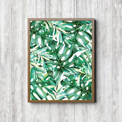 Tropical Monstera Leaves Printable