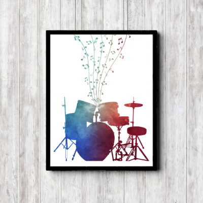 Watercolor Drum Kit Set
