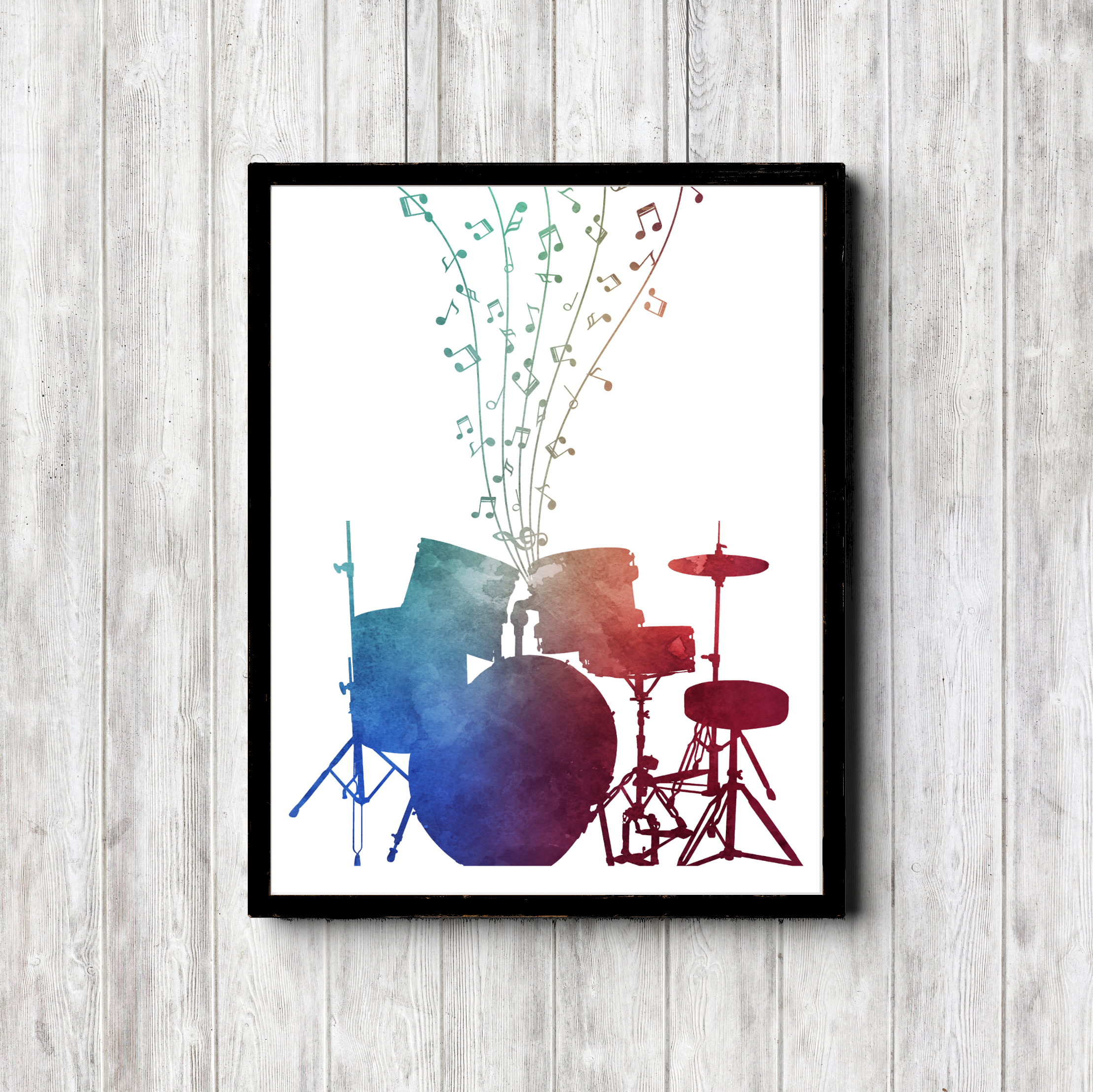 Watercolor Drum Kit Set