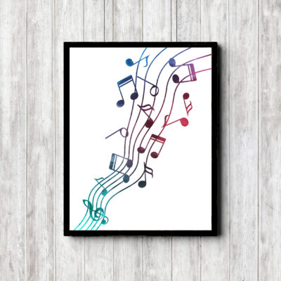 Music Notes On A Staff